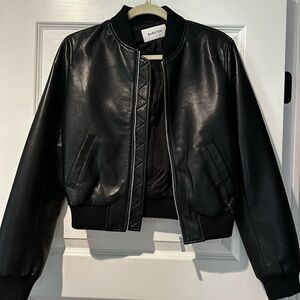 Women's Black Bomber Jacket Aritizia